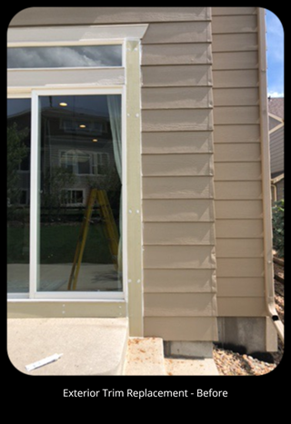 Exterior Trim Replacement - Before- Aurora, CO