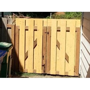 Backyard gate installation in SE Portland