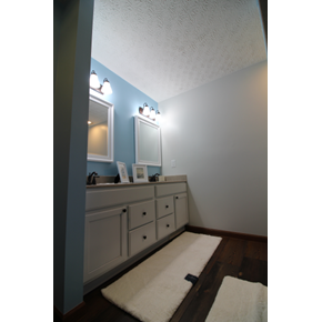 Bathroom Remodel in Westerville, Ohio using Onyx Collection Products and Shaw Flooring