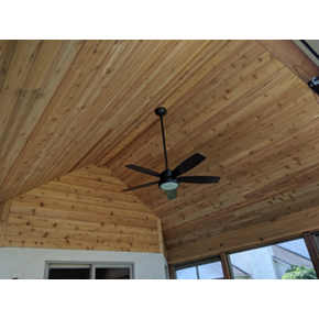 Ace Handyman Services finished this Three Season Room Ceiling and Installed Fan in Columbus, Ohio
