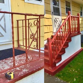 Stair Railing Exterior Job Orange CT Stair Railing Exterior Job Orange CT