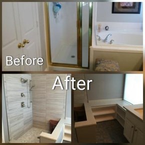 Bathroom Remodel, Tile shower, Carpentry, Mansfield, TX