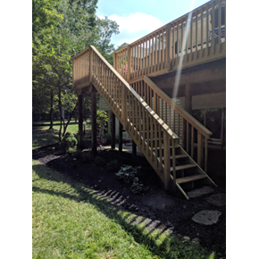 Ace Handyman Services Rebuilt Stairs, Railings, and Replaced Deck Boards in New Albany, Ohio