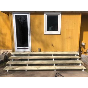 Repaired Rotting Stairs with Normal Wear & Tear 