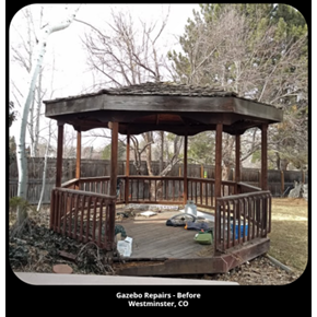 Gazebo Repairs - Before Photo - Westminster