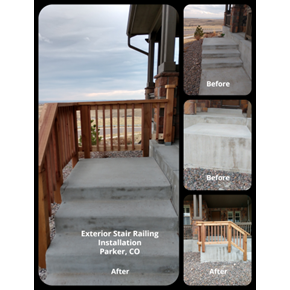 Exterior Stair Railing Installation - Parker, CO