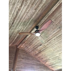 Gorgeous Outdoor Ceiling Fan Installed & Replaced Missing Wood 