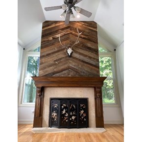 Barnwood Mantel Upgrade, Northstone, Huntersville, NC