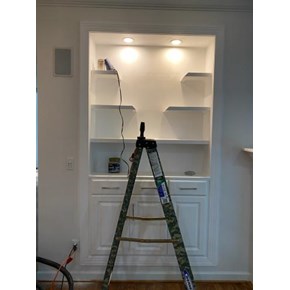 Built in Custom Book shelf, Huntersville, NC