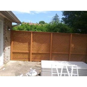 Ace Handyman Services Wilkes-Barre and Scranton After Photo of Stained Lattice in Dallas, PA