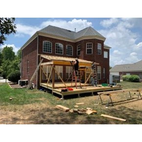 Harrisburg area - New Shed roof and expanded deck - almost to shingles and finish!
