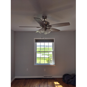 Downtown Charleston ceiling fan install 