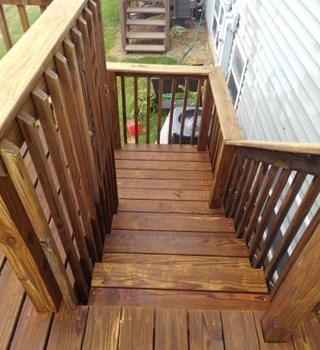 Ace Handyman Services Fox Valley Power Washing Dirty Deck After