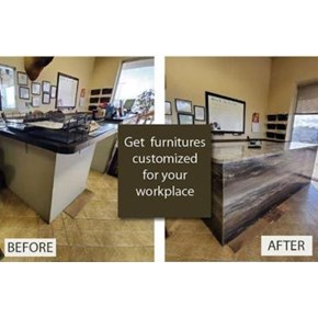 Before and After View of Countertop