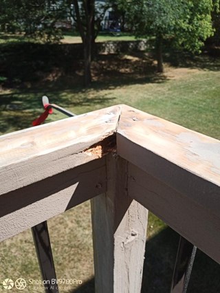 Ace Handyman Services Fox Valley Deck Railing Replacement - Before