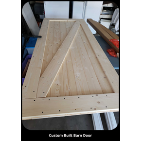 Custom built barn door
