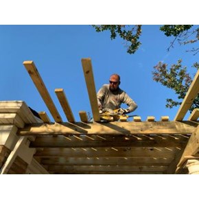 Ace Handyman Services Fox Valley Pergola Project - During Pictures