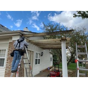 Ace Handyman Services Fox Valley Pergola Project - During Pictures