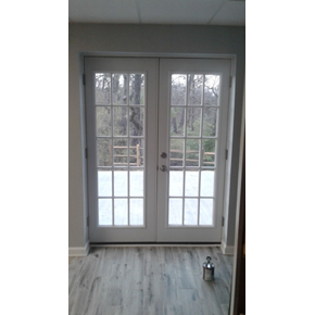 Interior view of French Doors Installation in Columbus, Ohio