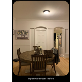 Dining Room Light Fixture - Before