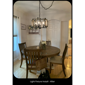 Dining Room Light Fixture - After
