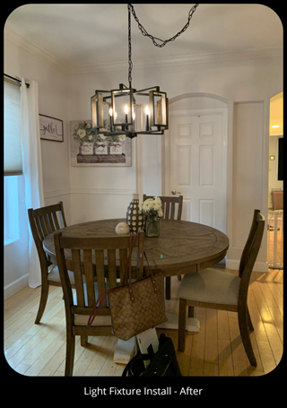 Dining Room Light Fixture - After