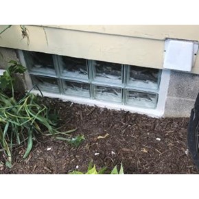 Basement Block Window Install