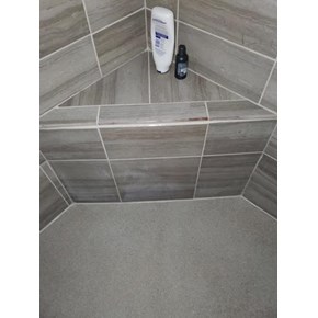 Recaulked Shower