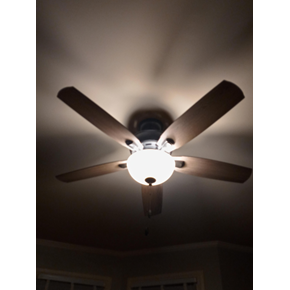 A new fan installed in a beautiful home in downtown Beaufort