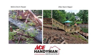 Wind took deck stairs and platform out