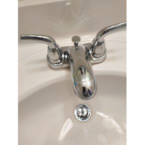 Bathroom Sink Before Stopper Replaced