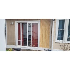 Door trim and siding repairs