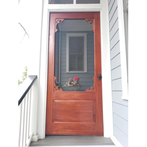 New door installed and stained in the Habersham community of Beaufort
