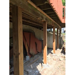 Deck repair, post replacement - after