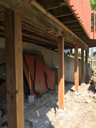 Deck repair, post replacement - after