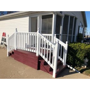 Screen porch and new stairs - after
