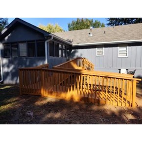 Ramp repairs and stain - after