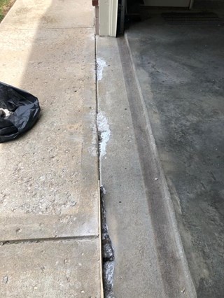 Concrete spall repair - before