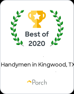 Handyman Matters North Houston Awarded Best Handymen in Kingwood 2020 By Porch