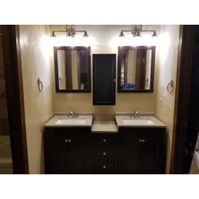 New vanity and lighting