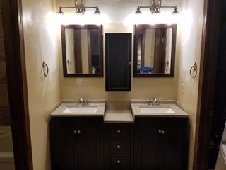 New vanity and lighting