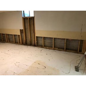 Drywall repair - before