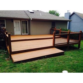 Deck staining after