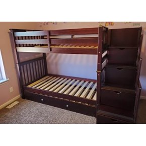 Assembled Bunk Beds with Trundle 