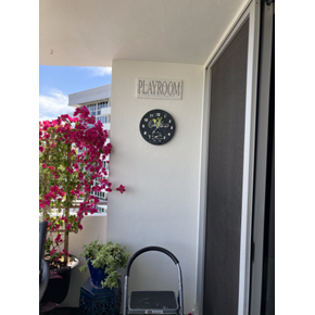 Out Door Clock hung at the DTSP Condo