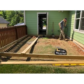 Trex Composite Deck Build Before in Asheville, NC 