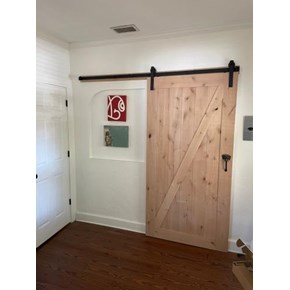 Close Threshold - Install Barn Door (After)