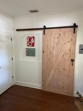 Close Threshold - Install Barn Door (After)