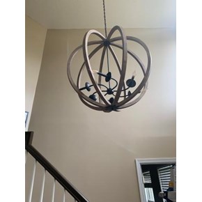 Chandalier Installation - 16' ceilings