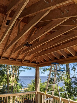 Before porch ceiling and fan install